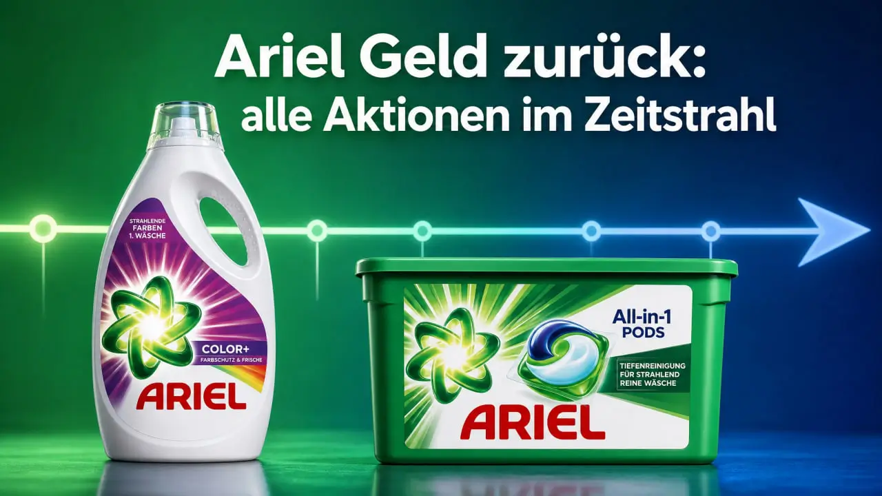 Ariel Geld zurück Termine, Cashback-Aktionen 2024, 2025 und 2026 im Überblick